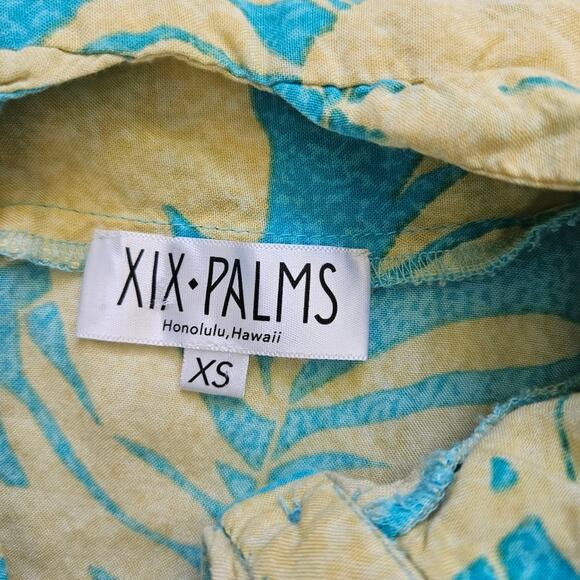 XiX Palms Mini Dress Womens Size XS Moloaki Flowy Hawaiian Low Back Beach - Picture 9 of 11